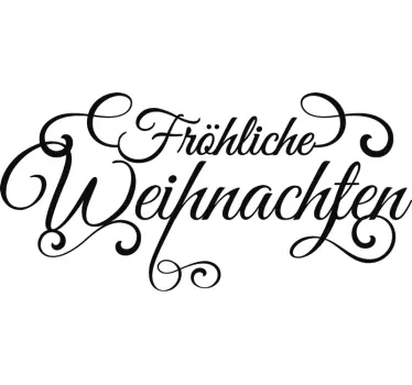 Weihnachtsaufkleber Schnörgeltext - TenStickers