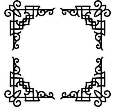 Geometrischer winkel Wandtattoo Spiegel - TenStickers