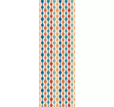 Folie Kühlschrank Vintage Wellen - TenStickers