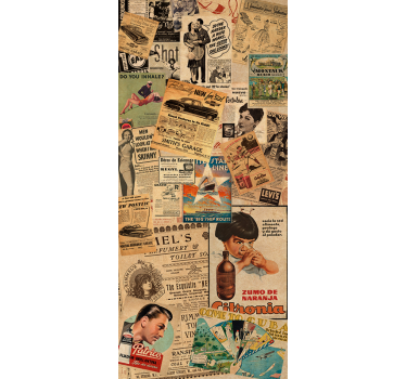 Kühlschrank Folie Vintage Zeitungsartikel - TenStickers
