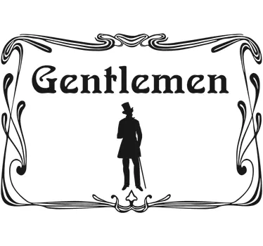 Gentlemen Türaufkleber - TenStickers