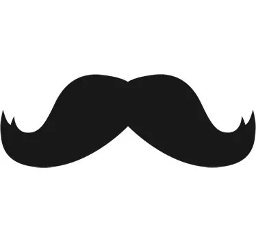 Moustache Spiegel Aufkleber - TenStickers