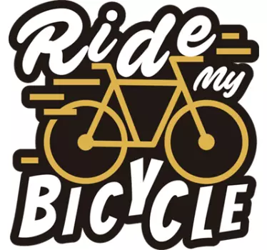 Autoaufkleber fahre mit dem fahrrad - TenStickers