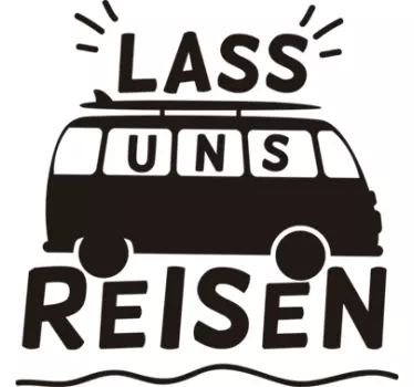 Surfer caravan text Wohnmobil Aufkleber - TenStickers