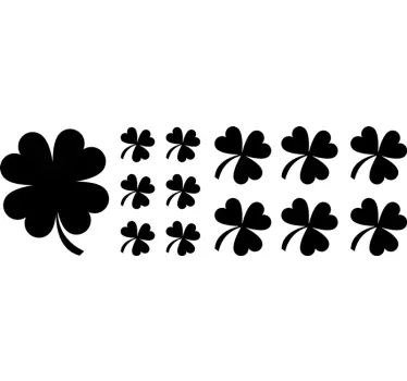 Kleeblätter Wandtattoo Pflanzen - TenStickers