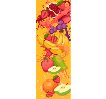 Kühlschrank Folie lebendiger fruchtspritzer - TenStickers