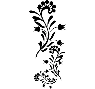 Wandtattoo schlafzimmer pflanzen abstrakte blumenranke - TenStickers