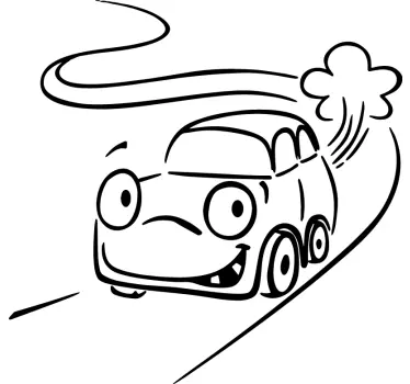 Auto auf Straße Aufkleber - TenStickers