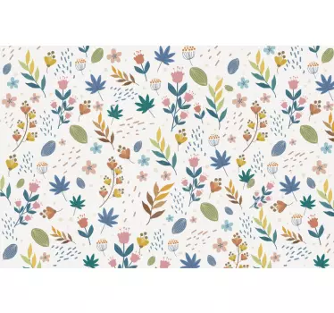 Blumenmuster laptop aufkleber - TenStickers