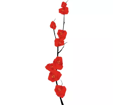 Wandtattoo Schlafzimmer Blumenzweig - TenStickers