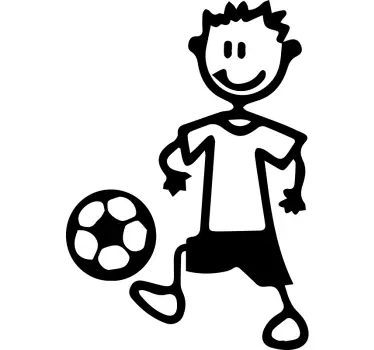 Autoaufkleber glücklicher fußballspieler - TenStickers