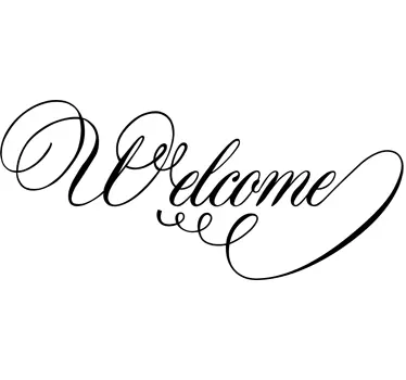Welcome Schrift Aufkleber - TenStickers