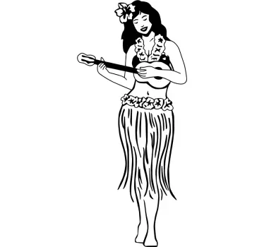 Hawaii Musiker Aufkleber - TenStickers