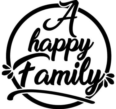 Wandtattoo Zitat eine glückliche familienerklärung - TenStickers