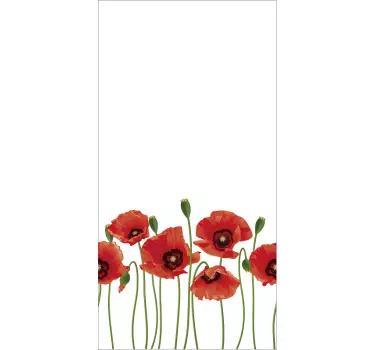 Mohnblumen Folie Duschkabine - TenStickers