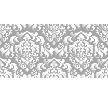Vintage grau blumenmuster möbel aufkleber - TenStickers