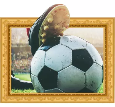 Rahmenaufkleber des fußballs 3d - TenStickers