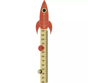 Kundengerechter raketenhöhen-diagrammhöhen-diagrammwandaufkleber - TenStickers