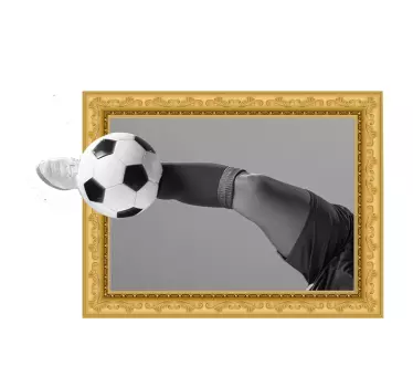 3d fußball frame aufkleber - TenStickers