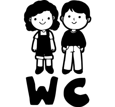 Kinder wc glastür aufkleber - TenStickers