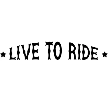 Leben, um motorradaufkleber zu reiten - TenStickers