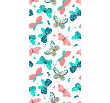 Fensteraufkleber buntes schmetterlingsmuster - TenStickers