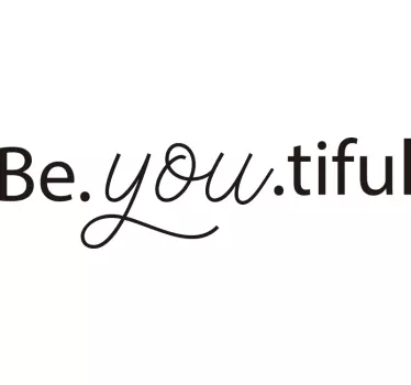 Be.you.tiful Spiegel Aufkleber - TenStickers