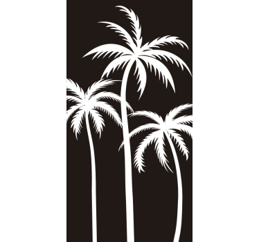 Palmen dusche wandtattoo - TenStickers
