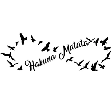 Hakuna Matata Film Zitat Wandtattoo Wohnzimmer - TenStickers