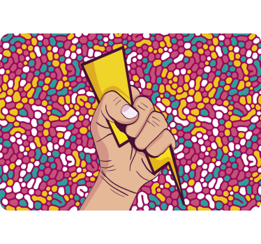 Memphis Zeichen Laptop Folie - TenStickers
