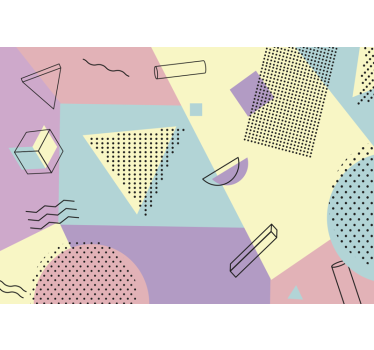 Pastell Laptop Folie im Memphis-Stil - TenStickers