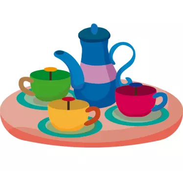 Wandtattoo Kinderzimmer Kaffee-service - TenStickers