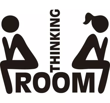 Thinking room Wandtattoo Badezimmer Tür - TenStickers