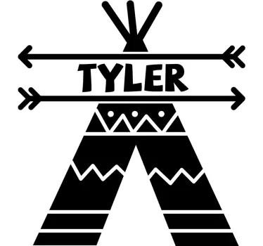 Tipi zelt kinderzimmer wandtattoo - TenStickers
