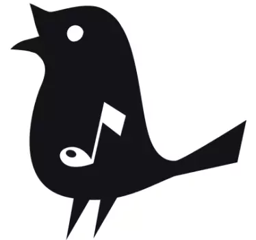 Fensteraufkleber singender Vogel - TenStickers