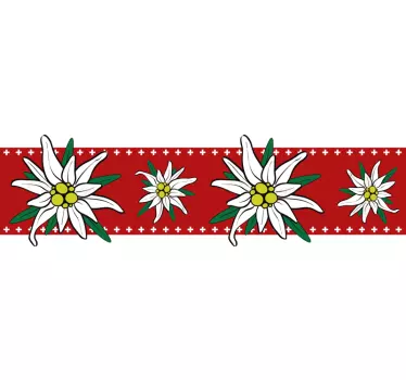 Wiese Edelweiss Bordüre selbstklebend - TenStickers