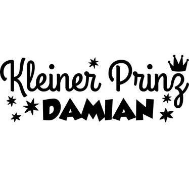Kleiner Prinz mit Namen Aufkleber - TenStickers