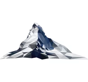 Wandtattoo Berge Matterhorn 3D Design - TenStickers