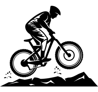 Mountainbike Radfahren Wandaufkleber - TenStickers
