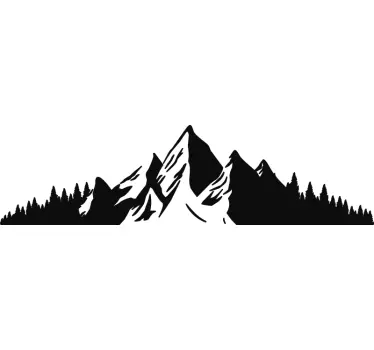 Berge Silhouette Autoaufkleber - TenStickers