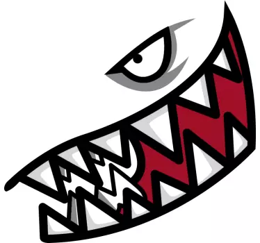 Motorrad Folie grinsender Hai - TenStickers