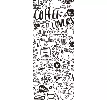 Transluzenter Kaffee Fensteraufkleber - TenStickers