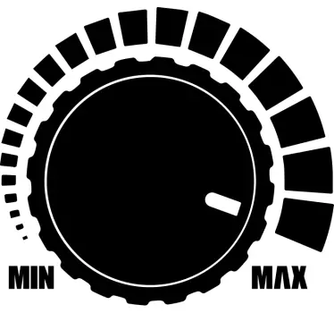 Lautstärkeregler Wandtattoo - TenStickers