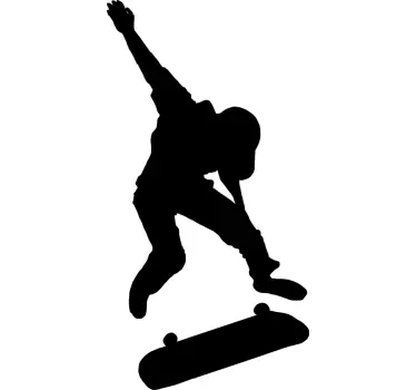 Silhouette Skater Sprung Wandtattoo - TenStickers