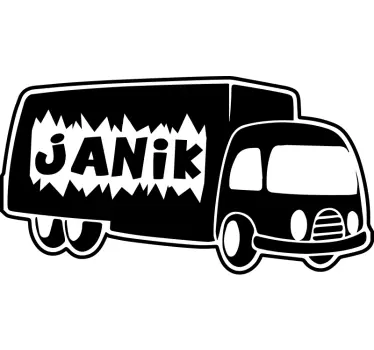 Laswagen mit Namen Wandtattoo - TenStickers