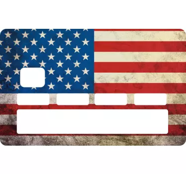 Amerikanische Flagge Kreditkartenaufkleber - TenStickers