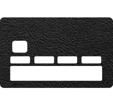 Schwarzes Leder Kreditkarten Aufkleber - TenStickers