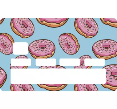 Kreditkarten Aufkleber pinke Donuts - TenStickers