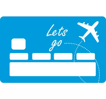 Let's go Reisen Kreditkartenaufkleber - TenStickers