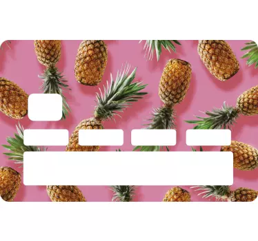 Ananasmuster Rosa Kreditkarten Aufkleber - TenStickers